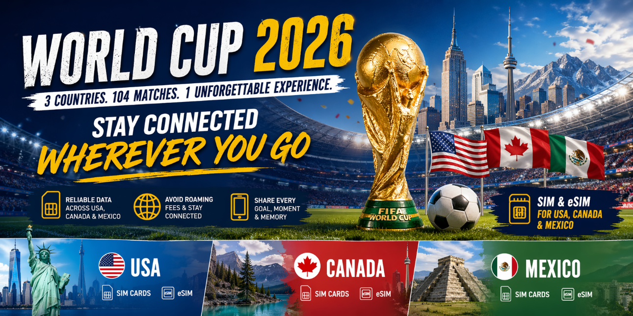 World Cup 2026 stadium banner USA Canada Mexico flags World Cup 2026 stadium banner USA Canada Mexico flags